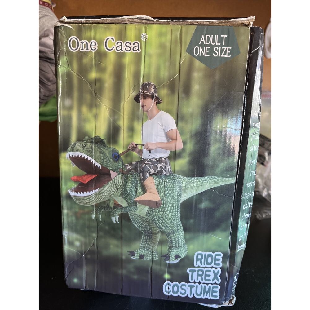 Inflatable Costume Dinosaur Riding T Rex Air Blow up Adult Size